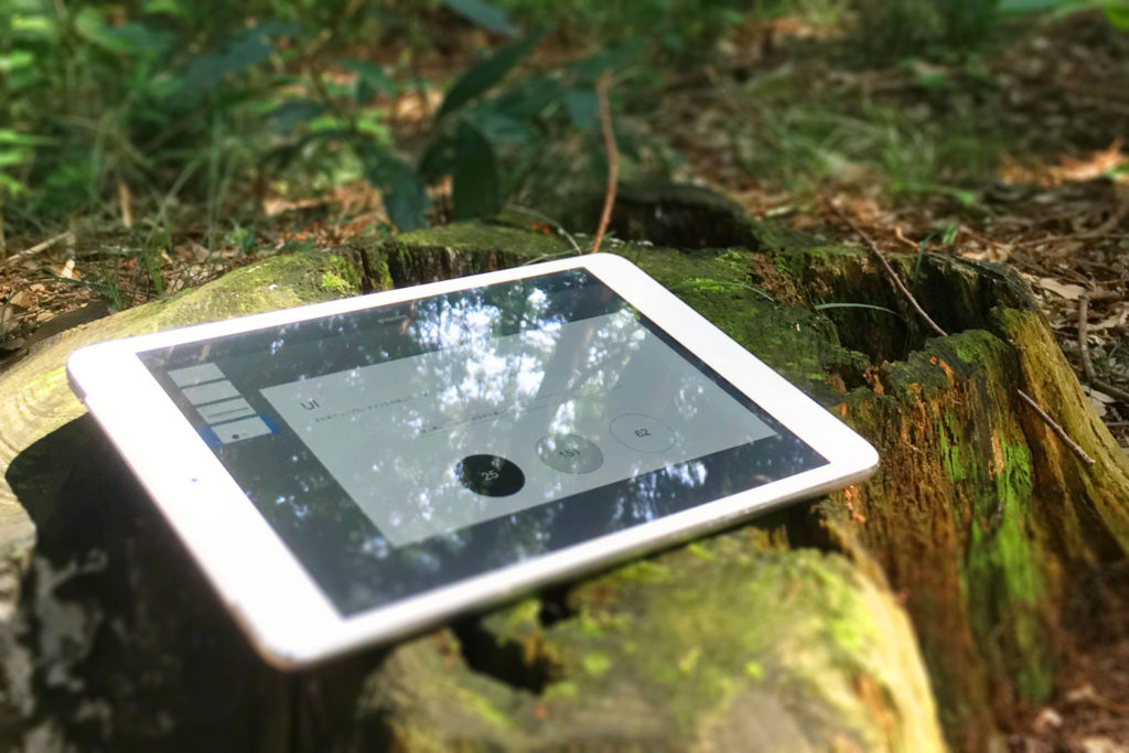 iPad森の中